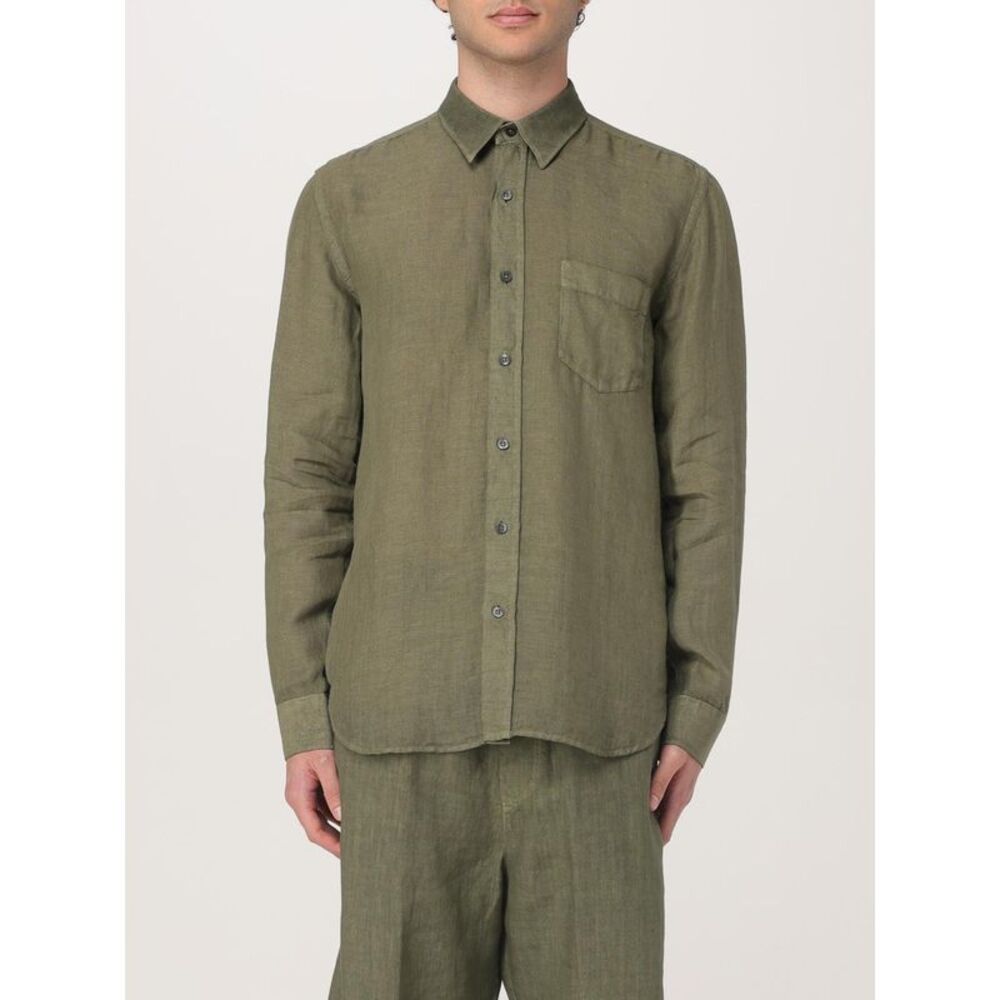 120% Lino Shirt Men Coffee